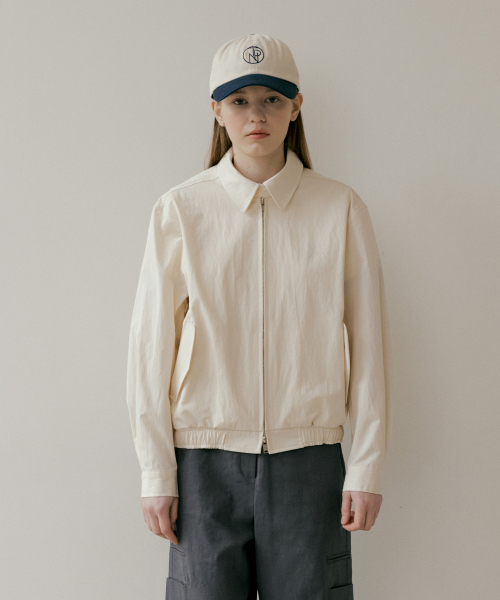 COTTON BLOUSON JUMPER - Cream