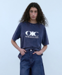 오아이오아이컬렉션(OIOICOLLECTION) 빈티지 로고 데님워싱 티셔츠 데님 스노우 블루