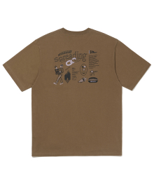 SPREADING POCKET TEE - BROWN