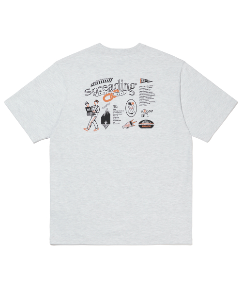 Tシャツ・カットソー BROWNBREATH SPREADING POCKET TEE ASH BJMMST017AS BROWNBREATH 브라운브레스