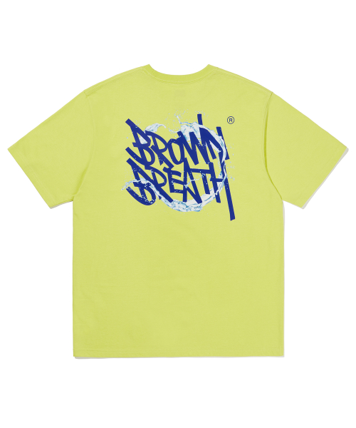 ★BROWNBREATH★ SPLASH TAG TEE LIME 브라운브레스(BROWNBREATH) SPLASH TAG TEE - LIME - 사이즈