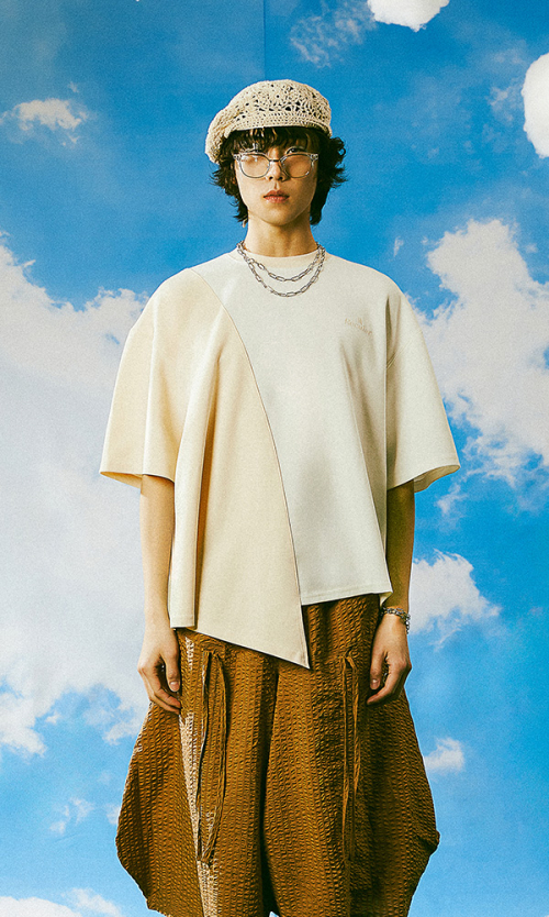 Футболка Half & Half Ivory с логотипом