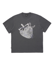 STRAWBERRY GRAPHIC S/S T-SHIRT - CHARCOAL