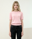 와르(WAAR) W1014 솔리드 니트 티셔츠_핑크