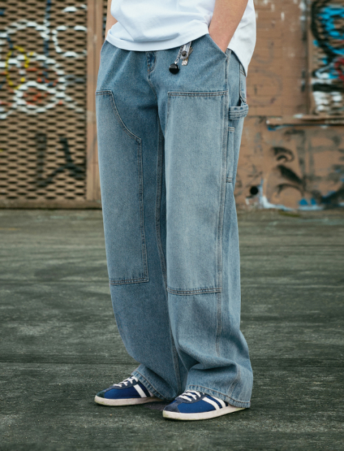 Широкие джинсы-карпентеры light blue FDP105