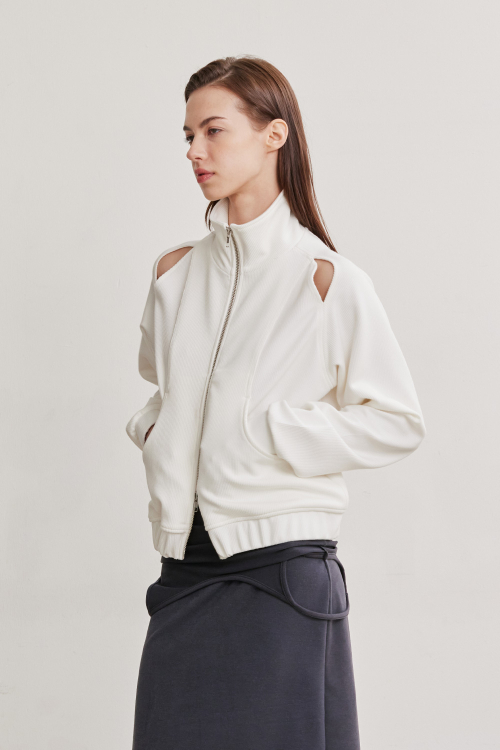 HIGH Горловина CUT OUT ZIP-UP (IVORY)
