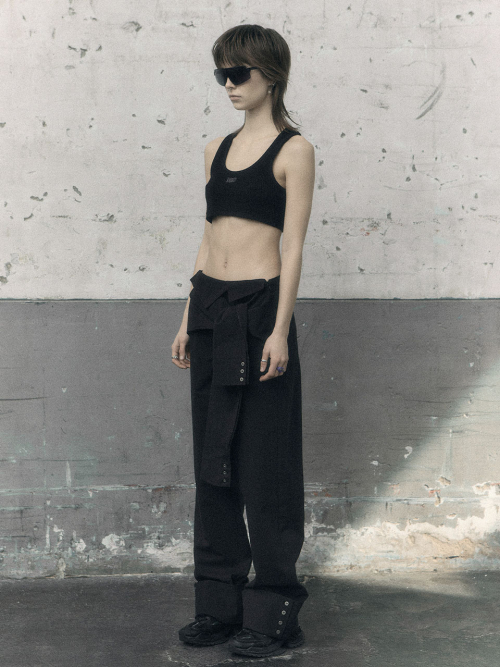 【BOHEMIAN SEOUL】BOHEMSEO (UNISEX) TURNUP WIDE SHIRT PANTS 보헤미안 서울(BOHEMSEO) (UNISEX) TURNUP WIDE SHIRT PANTS