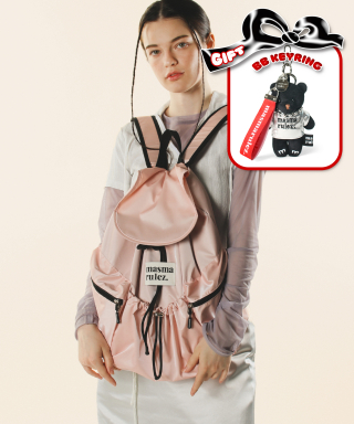 마스마룰즈 String flap backpack _ Glittery pink