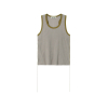 Two-tone String Sleeveless Top(Beige)