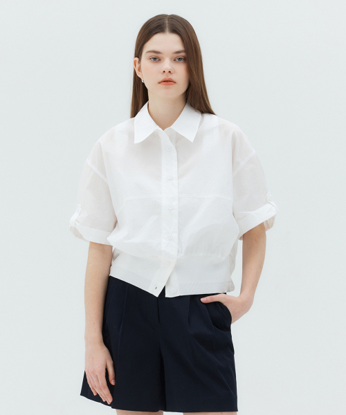 Hem banding overfit Рубашка MYWS3208
