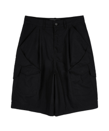 Utility Cargo Bermuda Shorts Black