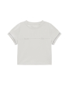 MATIN SMALL LINE LOGO STITCH CROP TOP IN LIGHT GREEN