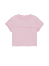 MATIN SMALL LINE LOGO STITCH CROP TOP IN PINK