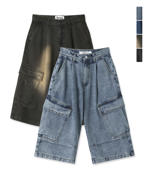 Side Big Джинсы Shorts - 4COL