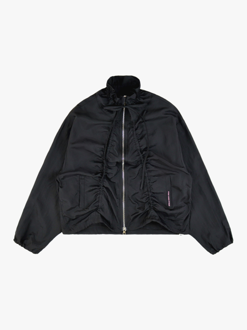 CANDY SHIRRING WIND JK_BLACK