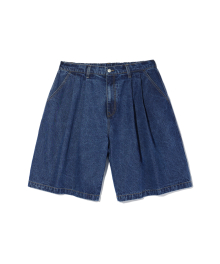 Two Tuck denim Shorts Medium Indigo