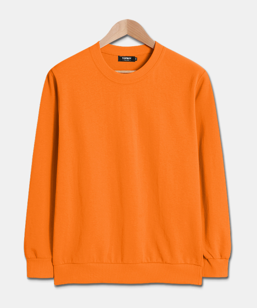 Plain orange sweatshirt sale