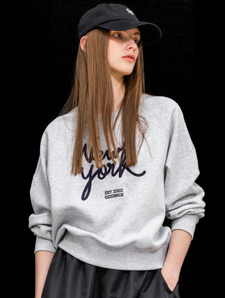 MUSINSA  PAPERBOY Chain New York Hoodie-Navy