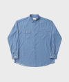 Portland Denim Shirt (Mid Blue)