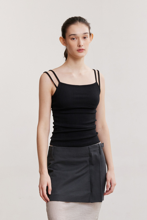 DOUBLE STRAP SLEEVELESS (Черный)