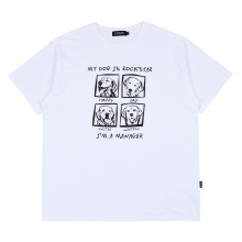 Dog 4 Cut T-shirt (White)