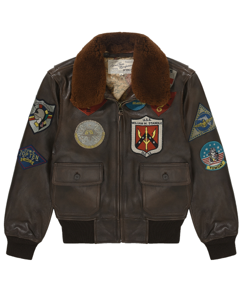 Кожаная куртка G-1 Top Gun Blood Chit / 7834950014 Brown