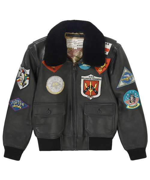 Кожаная куртка G-1 Top Gun Blood Chit 7834950014 Black