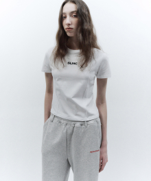 SLNC 슬림핏 티셔츠 WHITE