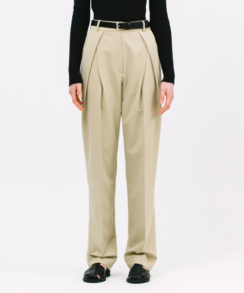 Брюки со складками Light Khaki