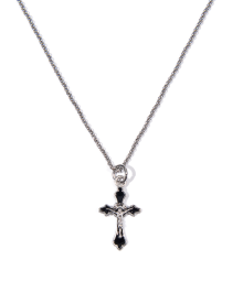 Mini Rosario Necklace (Black)