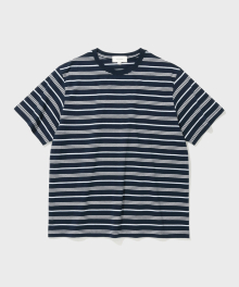 FINE STRIPE T-SHIRT (STRIPE NAVY)