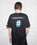 빈트릴(BEENTRILL) 어반 가드닝 워터 페인팅 오버핏 반팔 티셔츠(블랙)