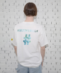빈트릴(BEENTRILL) 어반 가드닝 워터 페인팅 오버핏 반팔 티셔츠(오프 화이트)