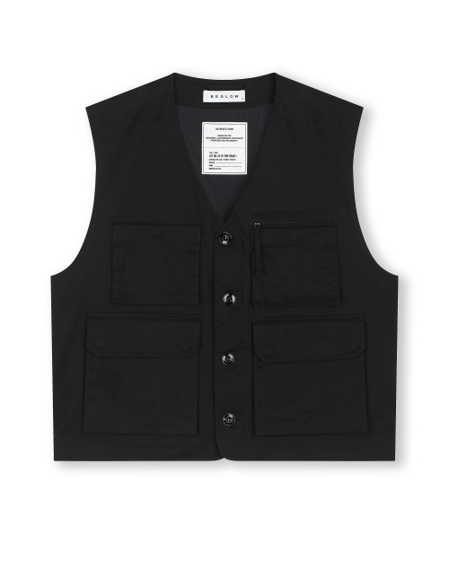 MILITARY ZIP-UP VEST Черный