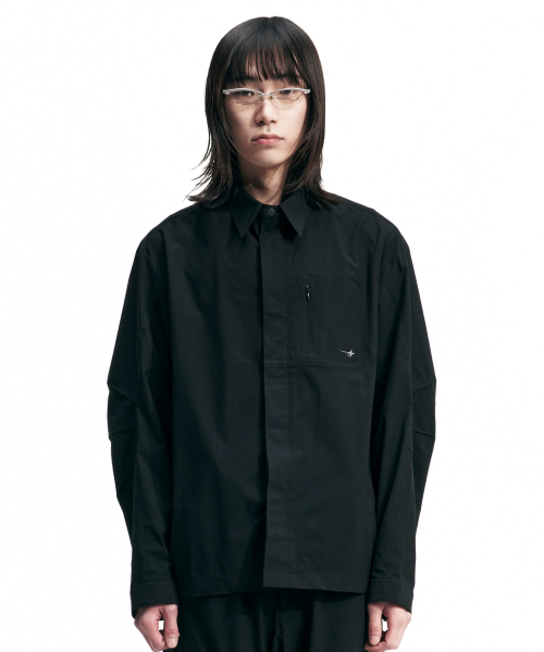 록히드마틴(LOCKHEED MARTIN) ZIPPER POCKET SHIRT (BLACK) - 사이즈 & 후기 | 무신사