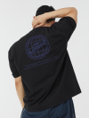시그니처 서클 오버핏 반팔 티셔츠 (블랙) 24TS05