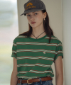 Multi stripe cotton t-shirt_Green