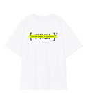 프라이(FREI) 테이프 로고 반팔 티셔츠(LIME)