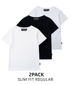 [2PACK] 슬림핏 레귤러 반팔 티셔츠