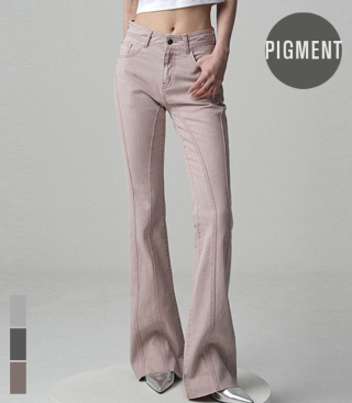어반드레스 Thin Bootscut Pigment Denim Pants - 3COL