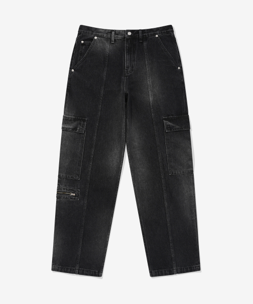 Асимметричные джинсы карго с варкой Indigo Dark