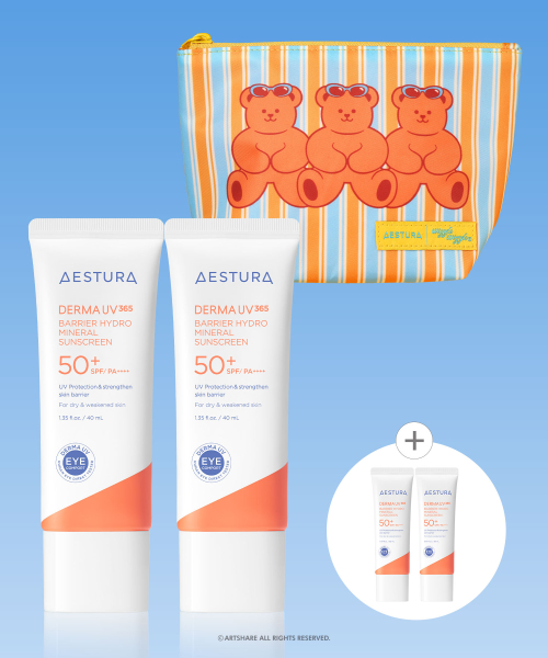 에스트라(aestura) 더마UV365 장벽수분 무기자차 선크림 40ml *2