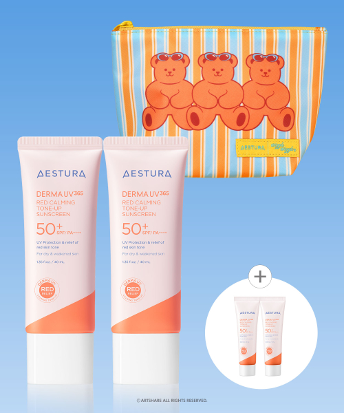 에스트라(aestura) 더마 UV365 레드진정 톤업 선크림 40ml * 2