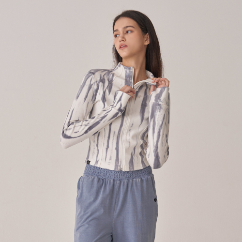 OZTJ3002 рибана-куртка на молнии - Brushed Grey