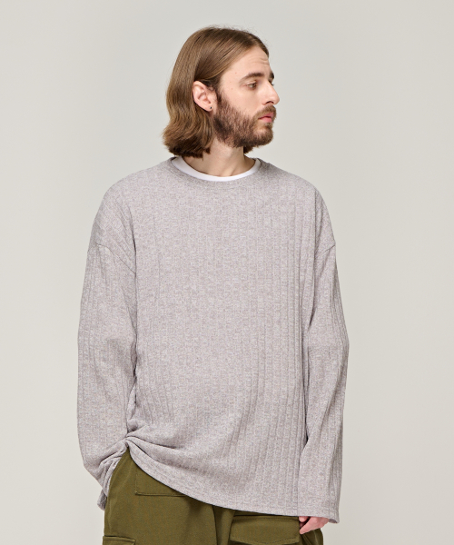 Оверсайз джемпер CB в рубчик (Grey)