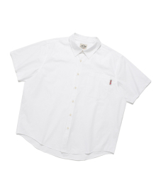 [OVER-SIZED] VAMOS POCKET SOLID SS SHIRT WHITE