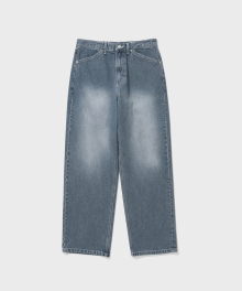 4P WIDE DENIM PANTS (FADED BLUE)