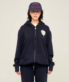 Melting Heart Candy Zip-up Hoodie Navy