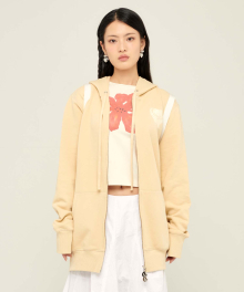 Melting Heart Candy Zip-up Hoodie Yellow