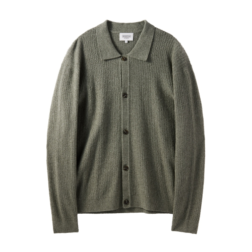 COLLAR NECK кардиган - M/KHAKI (P242MCD512)